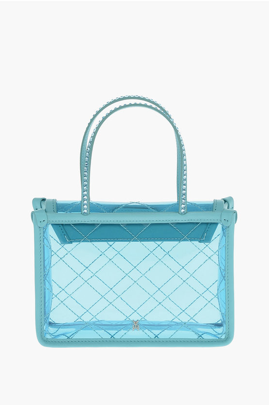 Shop Amina Muaddi Pvc Betty Mini Handbag With Rhinestoned Detailing