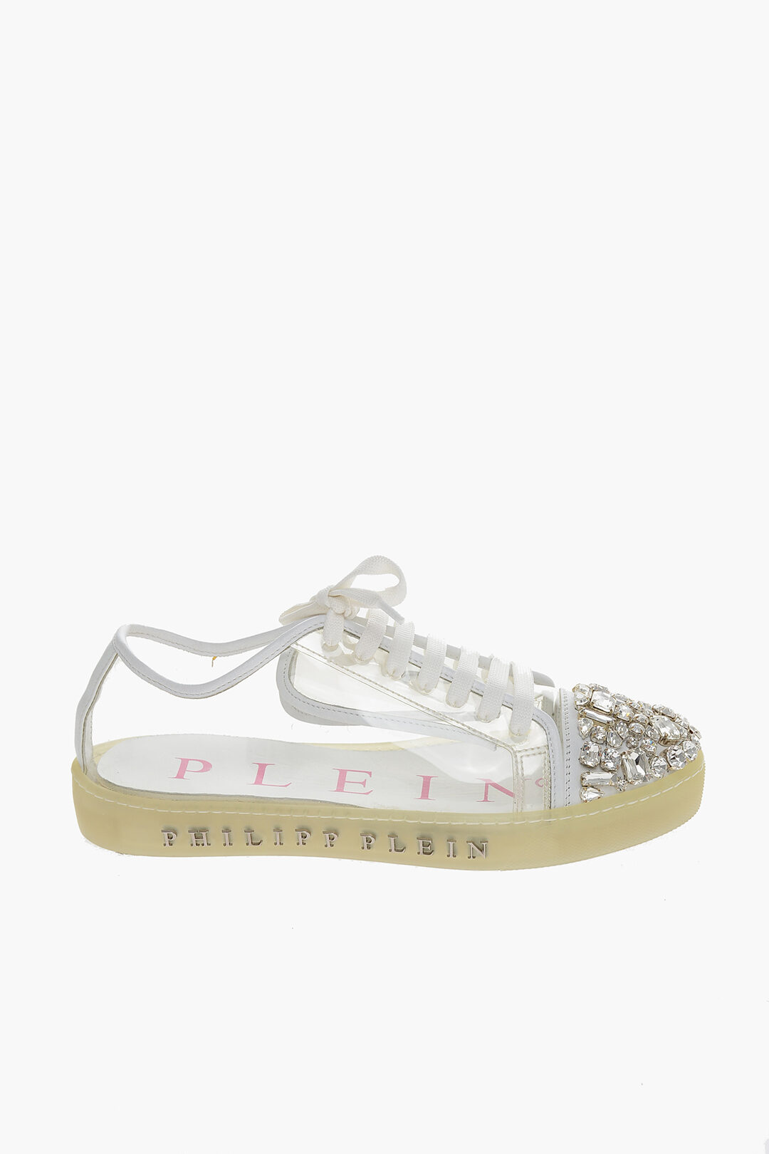 Philipp Plein Pvc Low Top Sneakers with Crystal Embellished women Glamood Outlet