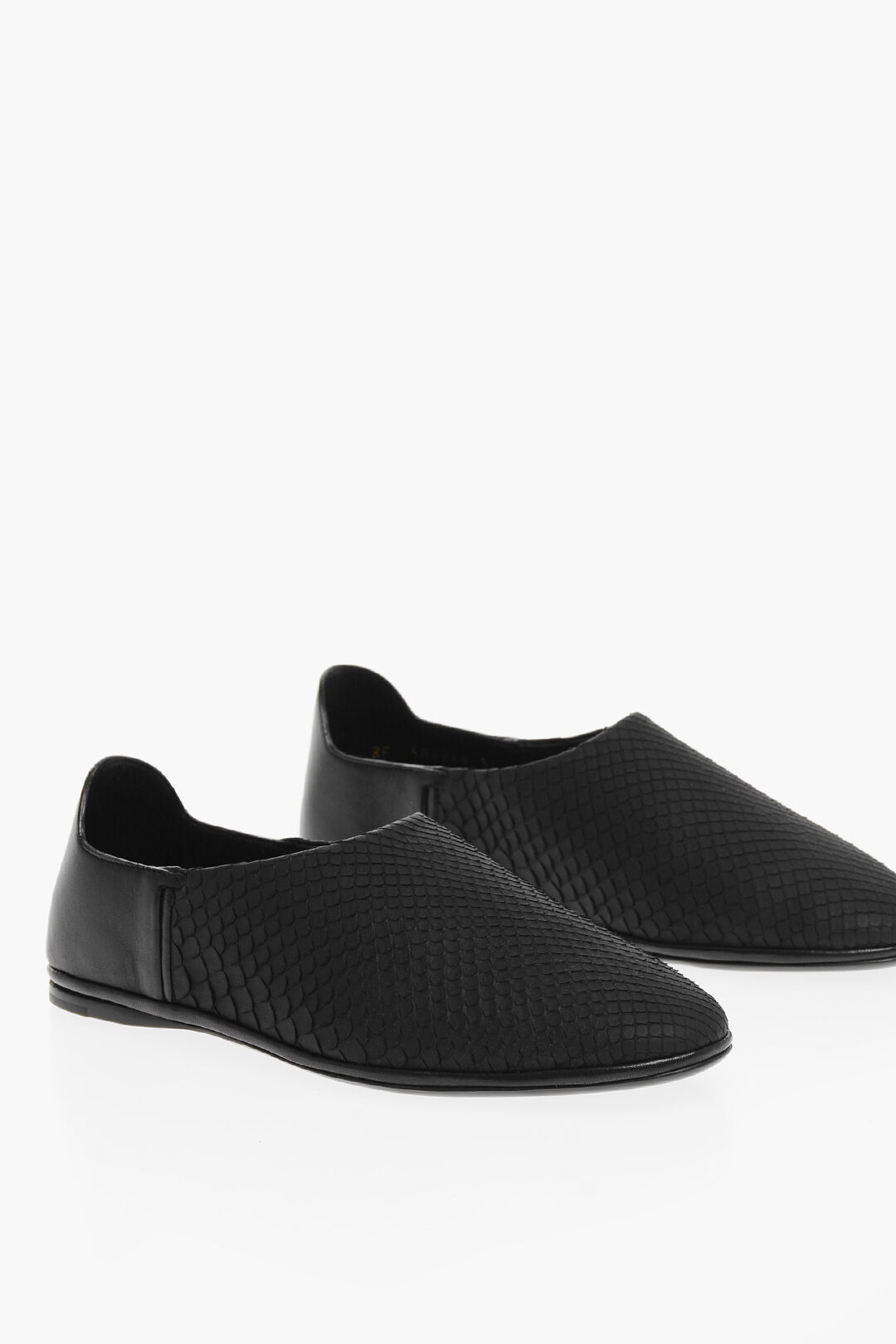 Saint Laurent Python Effect Leather Loafers women - Glamood Outlet