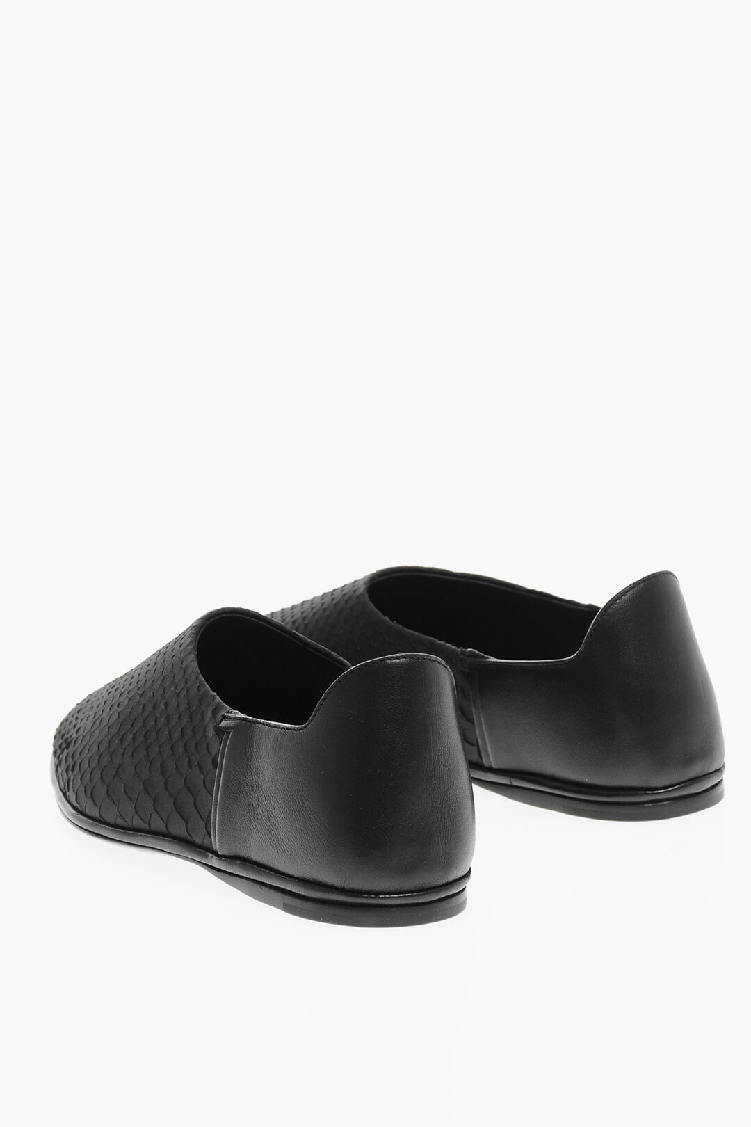 Saint Laurent Python Effect Leather Loafers women - Glamood Outlet