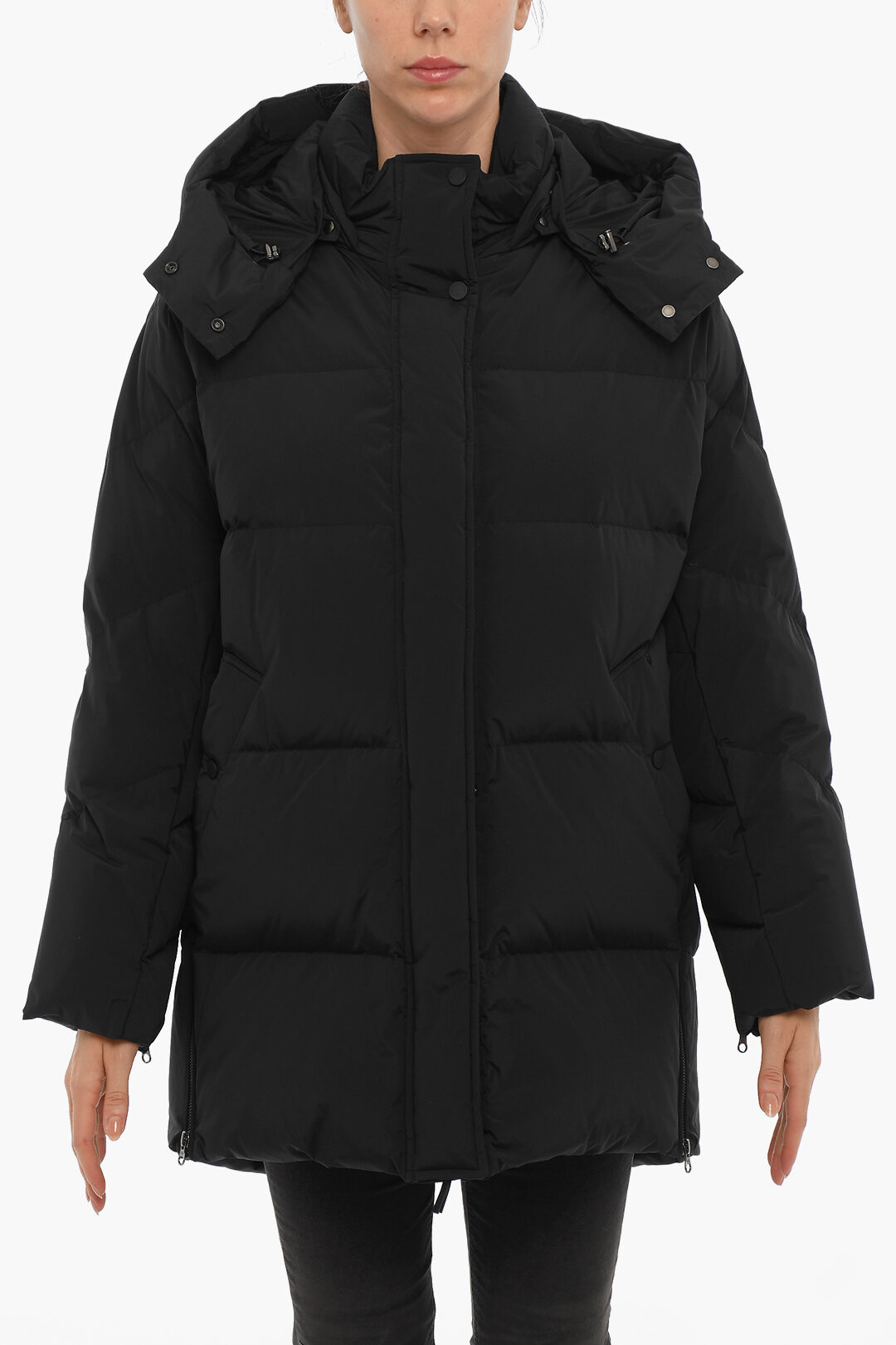 Quilted AURORA PUFFY Down Jacket with Removable Hood