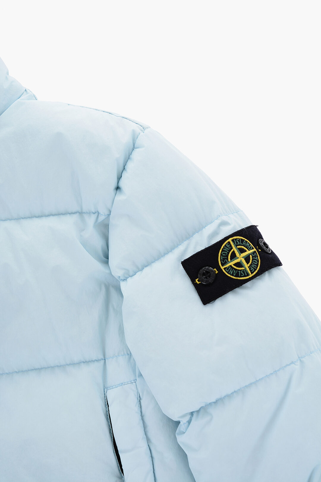 Stone Island Kids Quilted Down Jacket with Contrast Details boys