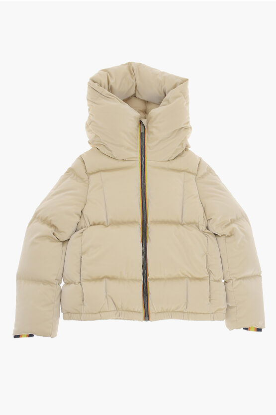 Shop K-way Quilted Down Jacket With Drawstring Hem