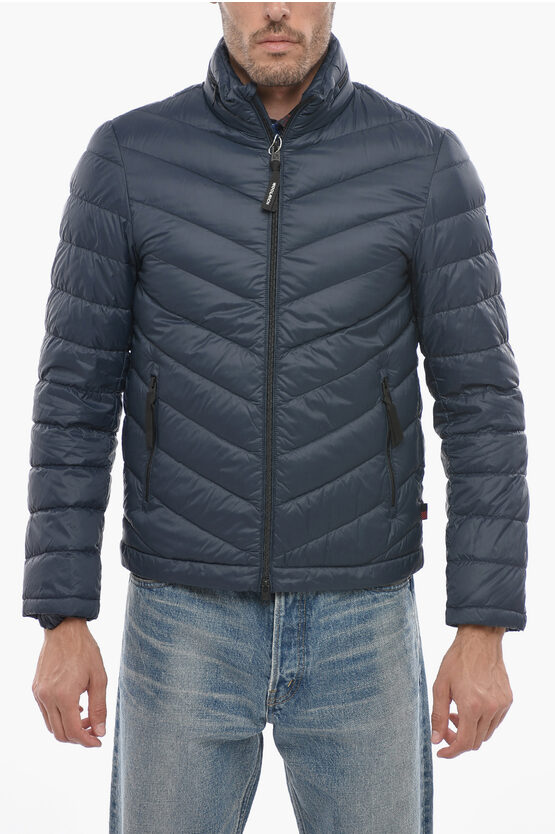 Shop Woolrich Quilted Down Jacket With Extractable Hood