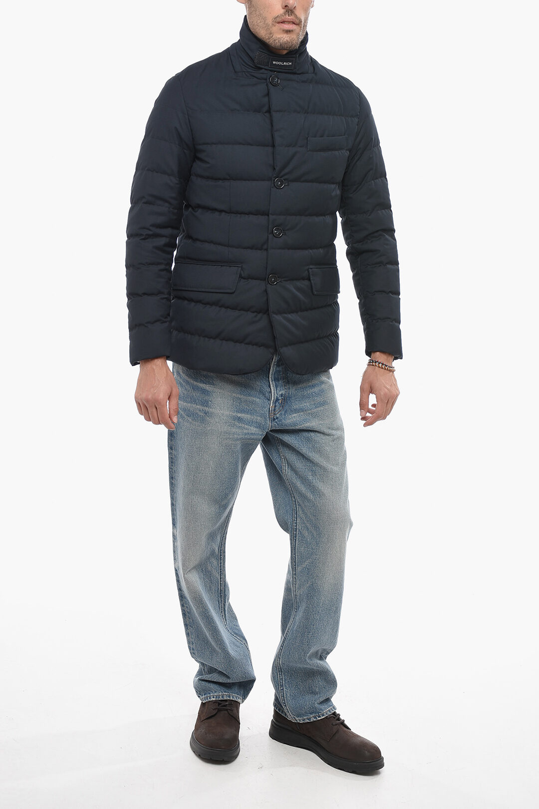 Woolrich Quilted Down Jacket with Front Buttoning men - Glamood Outlet