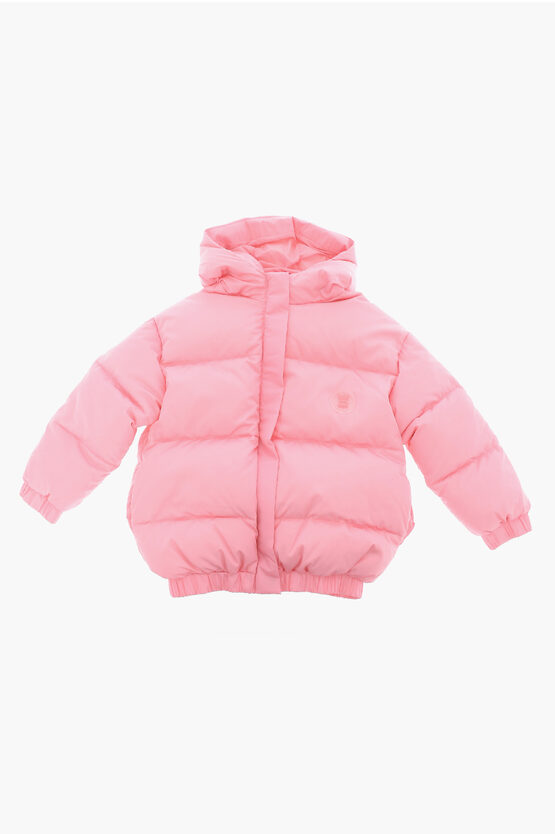 Shop Dior Quilted Down Jacket With Hidden Closure