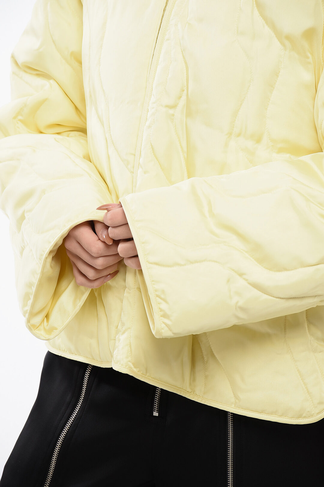 Jil Sander Quilted Down Jacket with Padded Scarf women