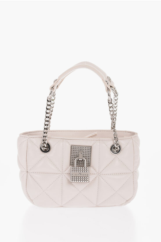 John Richmond Quilted Faux Leather Lazaro Shoulder Bag