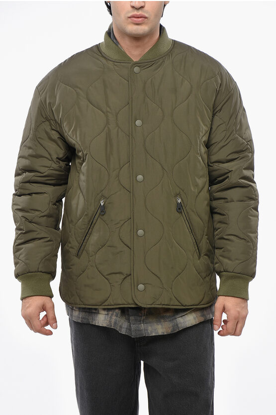 Apc Quilted Florent Jacket With Front Buttoning In Black