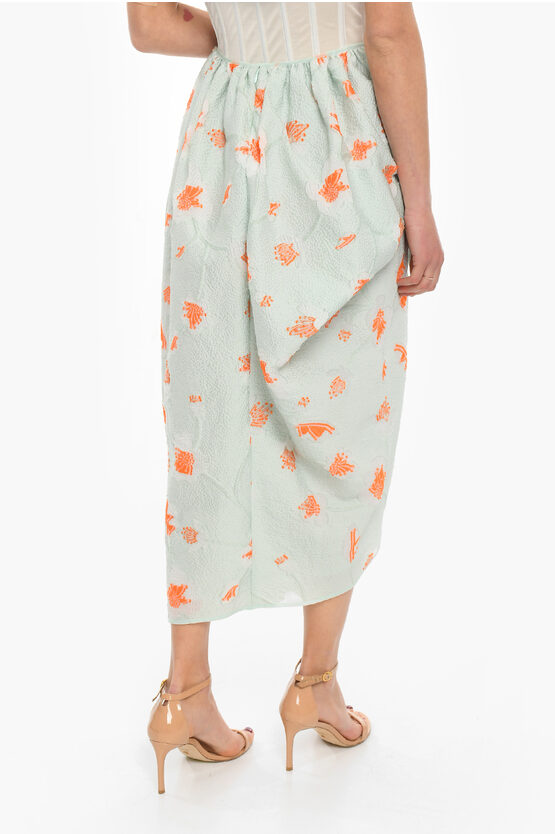 Cecilie Bahnsen Quilted FUMIE Wrap Skirt with Side Knot women 
