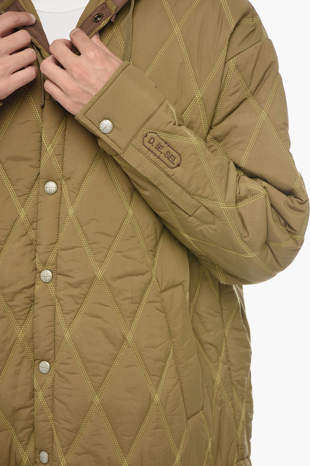 Quilted J ROMEO Bomber with Fleece Detailing