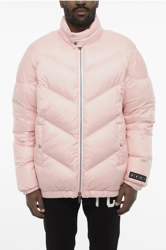 Dsquared2 Quilted Jacket With 2 Pockets And Zip Closure