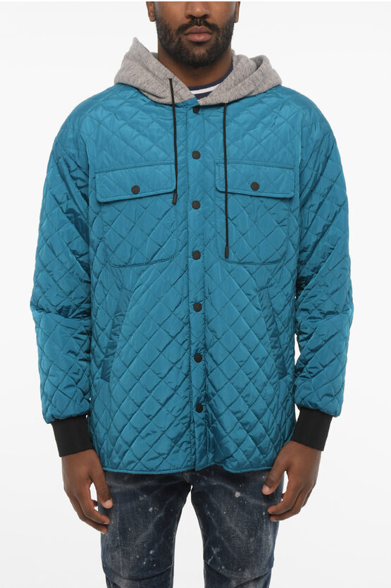 Dsquared2 Quilted Jacket With Snap Buttons
