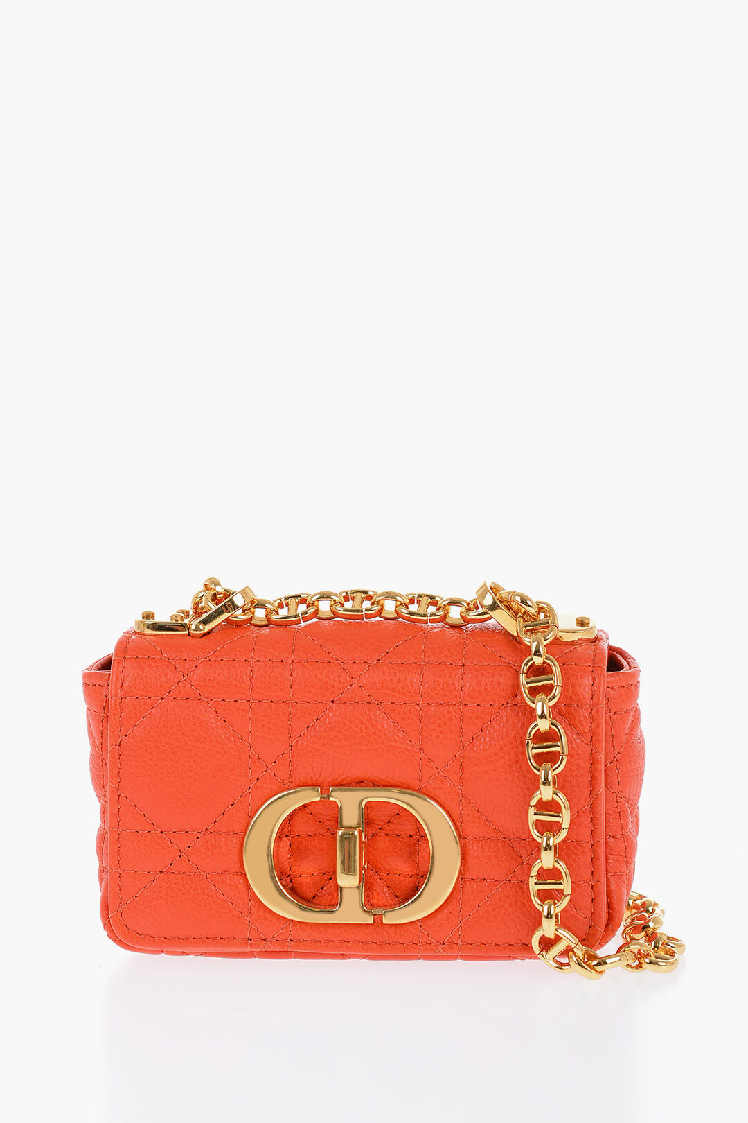 Dior Quilted Leather DIOR CARO Mini Bag with Golden-Monogram women -  Glamood Outlet