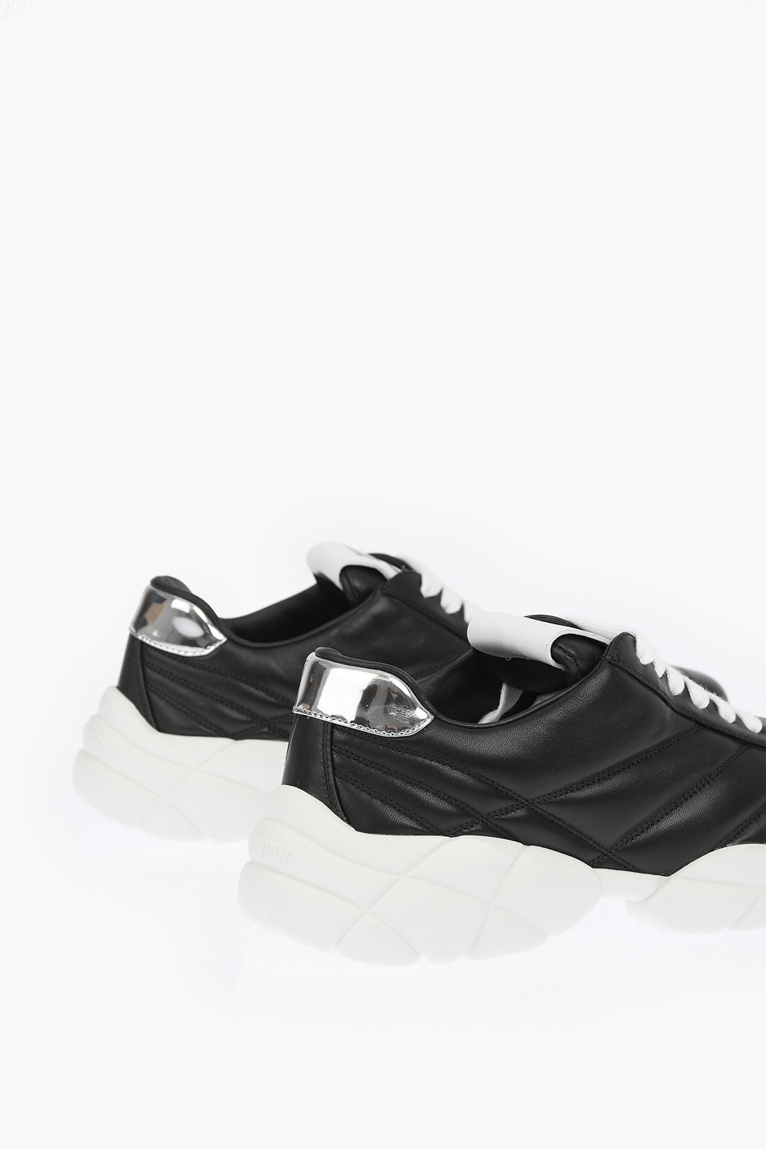 leather quilted sneakers