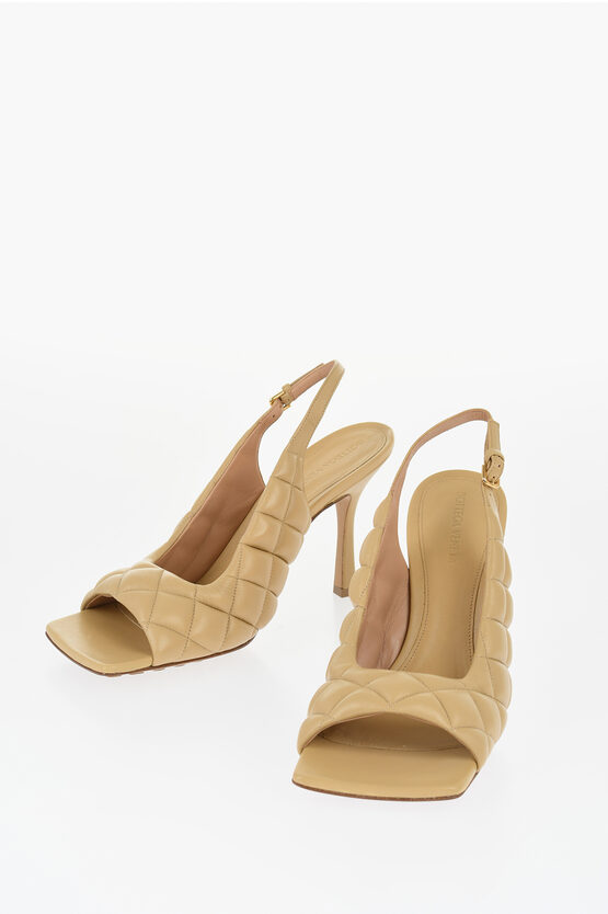 Bottega Veneta Quilted Leather Slingback Sandals With Squared Toe 11cm