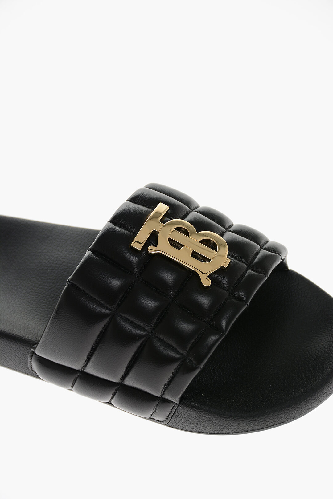 【関税＆送料込み】Burberry Black Leather Slippers Burberry slippers – Luxury King