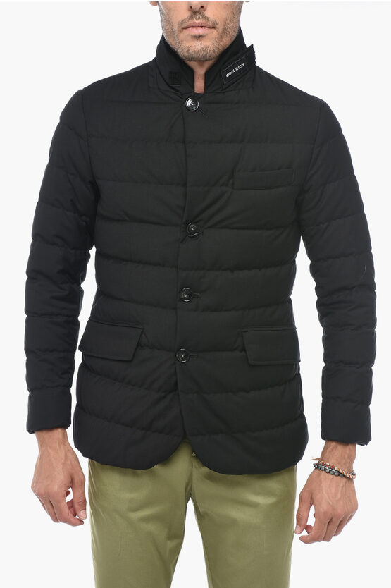 Shop Woolrich Quilted Luxe Down Jacket With Front Buttoning