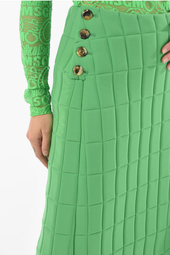 Green midi skirt quilt best sale