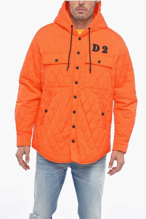 DSQUARED2 QUILTED NYLON JACKET WITH HOOD