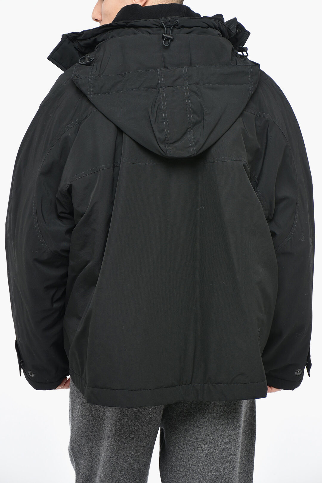 balenciaga parka black nylon 25spring