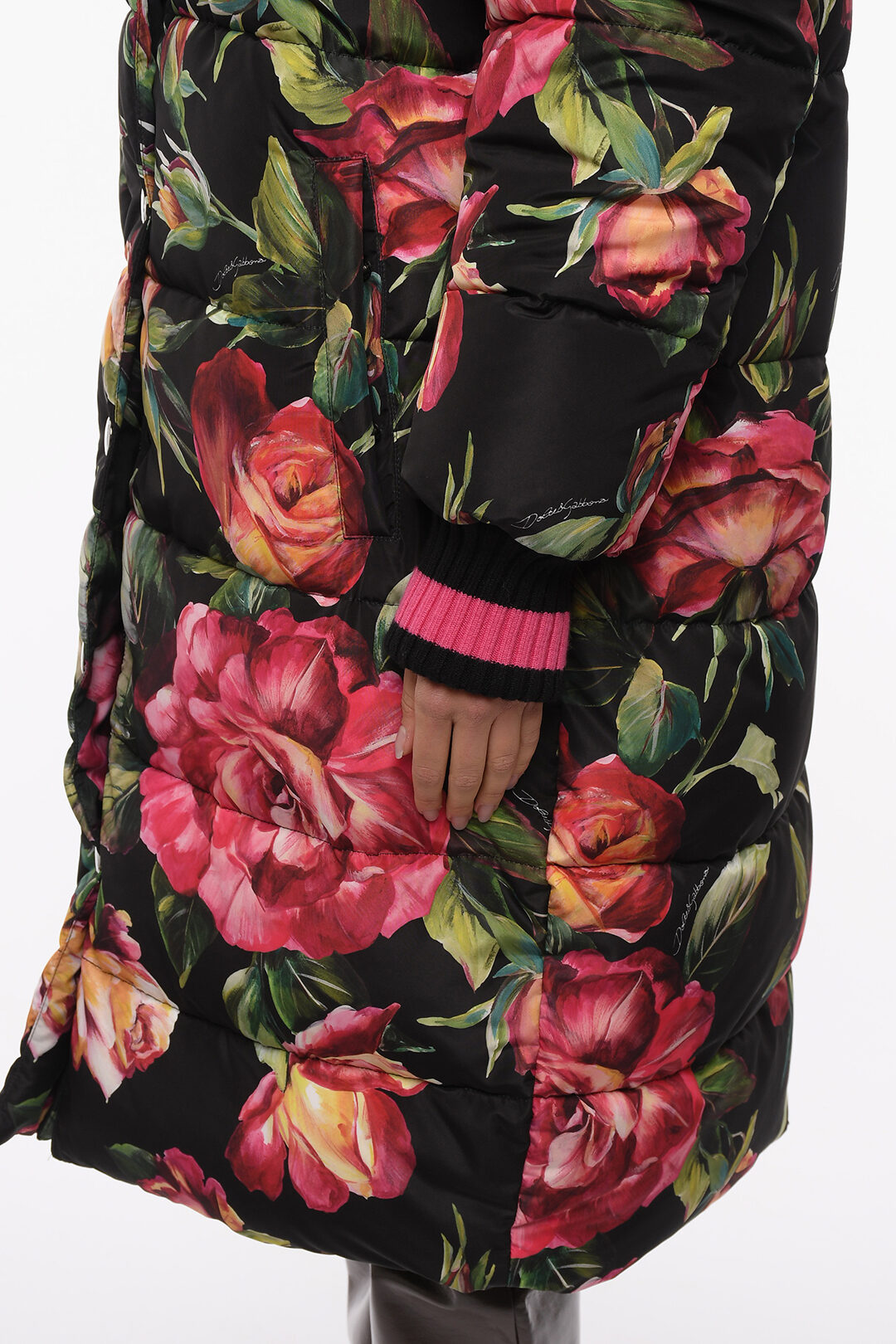 【DOLCE&GABBANA】花柄 キルティングターリントンジャケット DOLCE&GABBANA】花柄 キルティングターリントンジャケット
