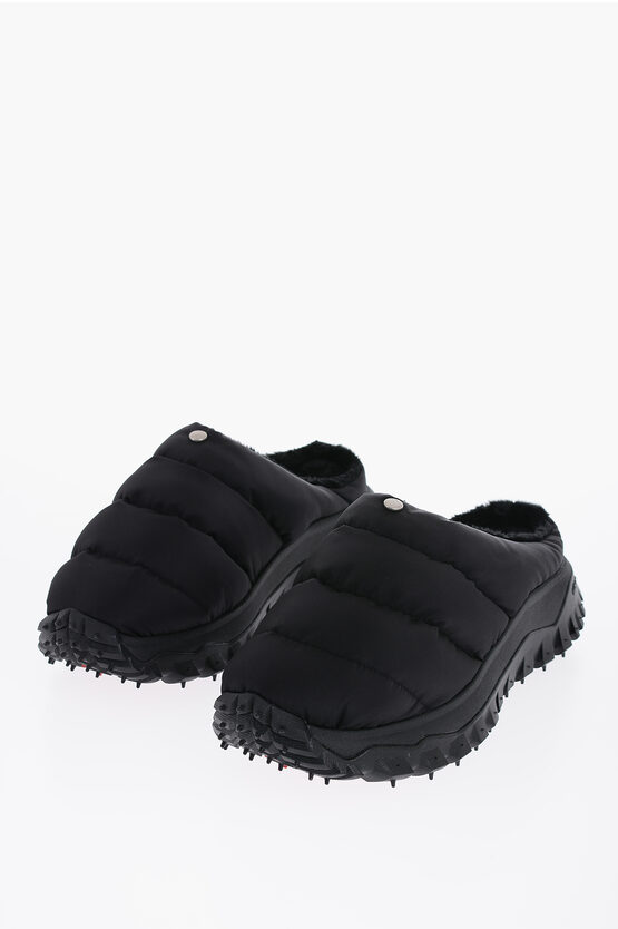 Shop Moncler Quilted Puffer Trail Mules