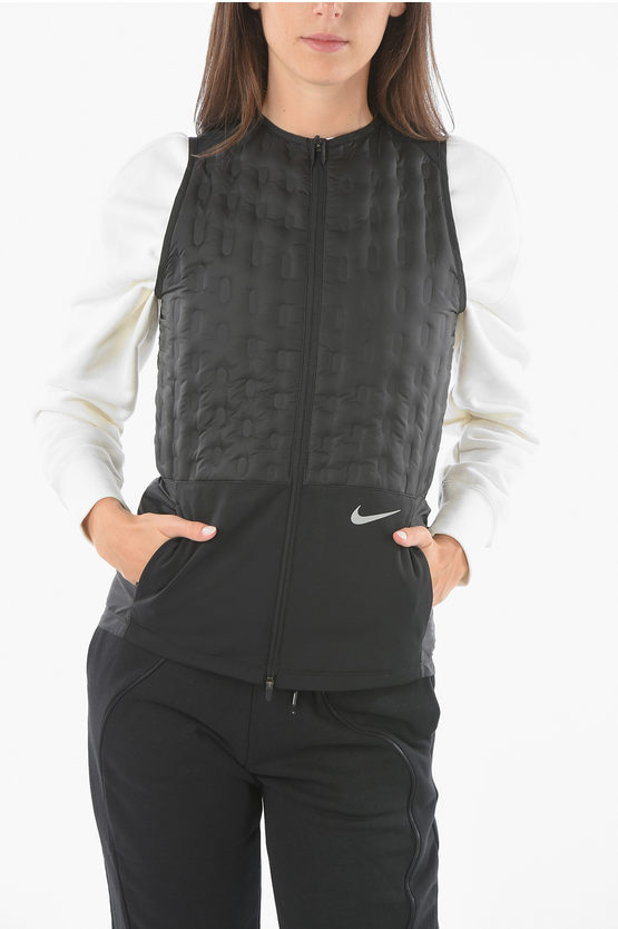 Shop Nike Quilted Sleeveless Down Jacket