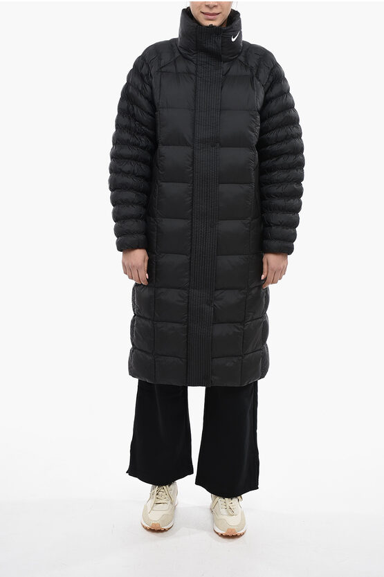 Nike Quilted Therma-fit Maxi Jacket In Black