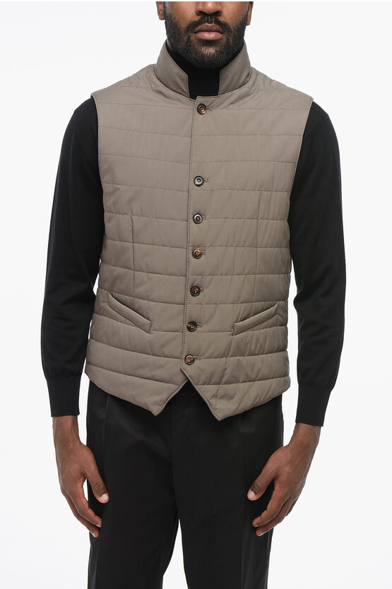 CORNELIANI QUILTED VEST WITH BUTTONED CLOSURE