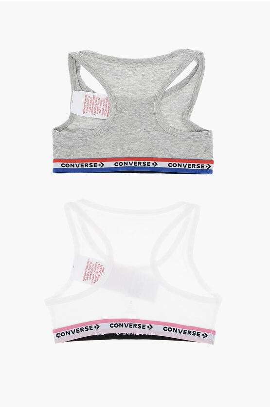 Racerback 2 Pairs Of Sport Bra Set with Logo Band