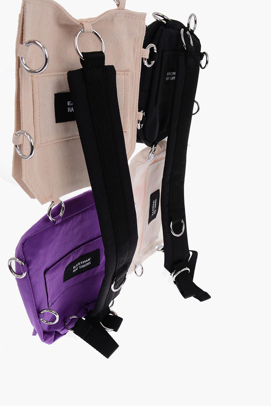 Raf Simons Grey and Pink Eastpak Edition Topload Loop Backpack Raf Simons
