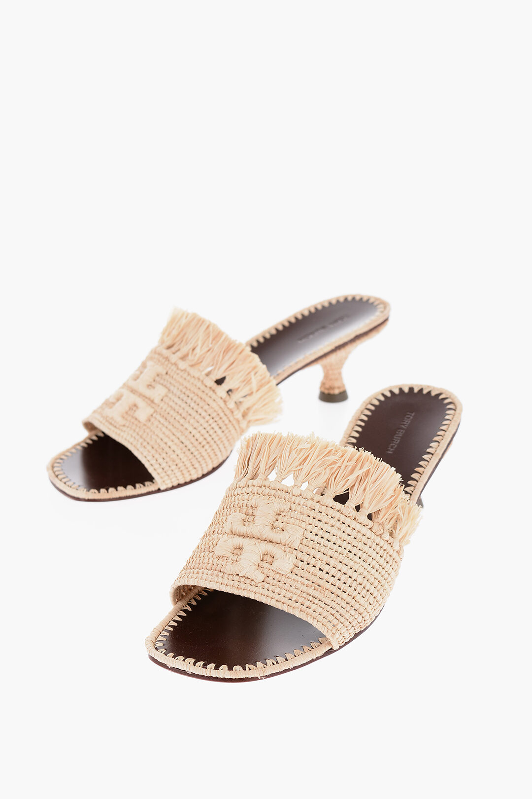 TORY BURCH【関税込み*送料無料】Eleanor ラフィア ミュール Tory Burch Raffia ELEANOR Mules with Embossed Logo women