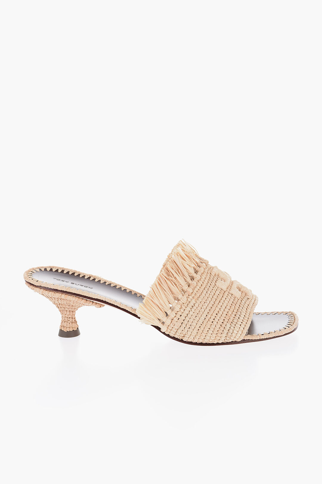 Tory Burch Raffia ELEANOR Mules with Embossed Logo women