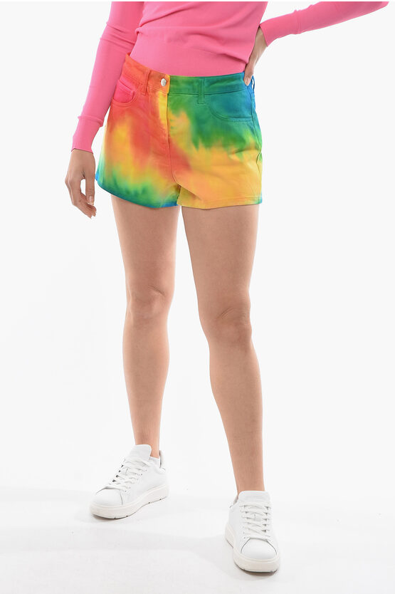 Ireneisgood Rainbow Effect Denim Shorts In Multi
