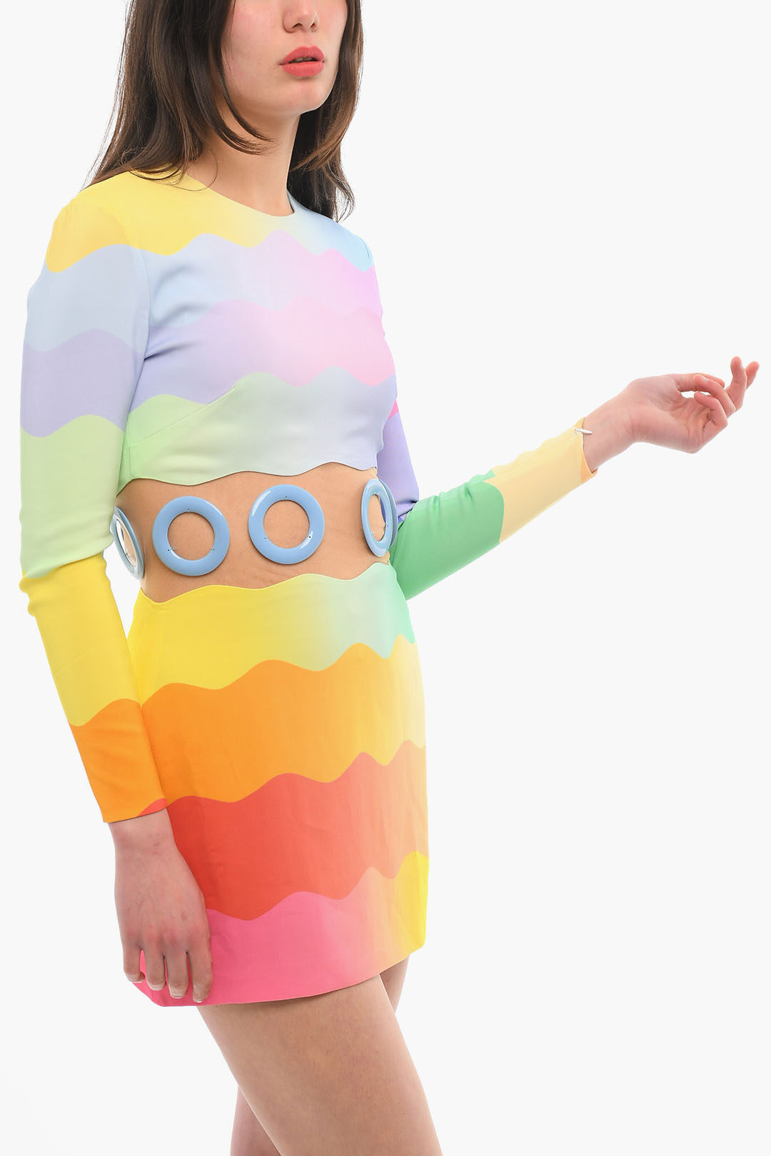 Casablanca Rainbow Printed Bodycon Dress women Glamood Outlet