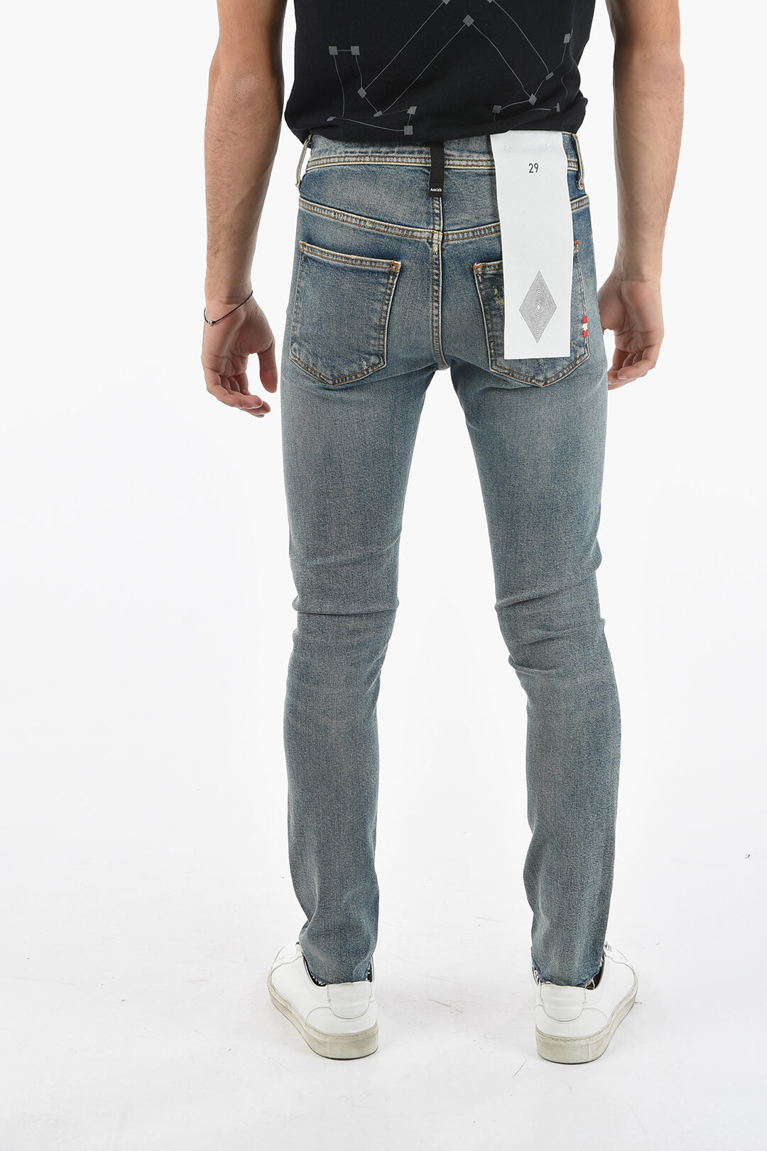 Amish Raw Cut Ankles Slim Fit Jeans 15cm men Glamood Outlet