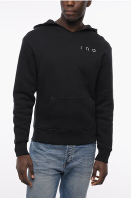 Iro Crew Neck LIONEL Cotton Sweatshirt with Distressed Detail men