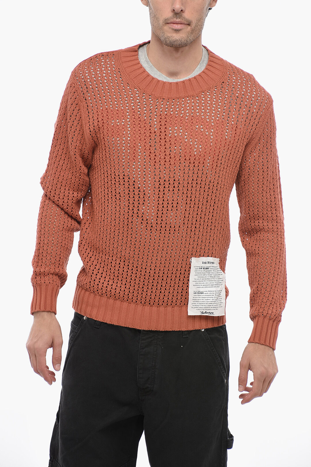 Solid Color Openwork Round Neck Sweaters Solid Color Openwork Round Neck Sweaters