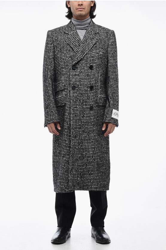 Shop Dolce & Gabbana Re-edition Double-breasted Coat With Houndsthooth Motif