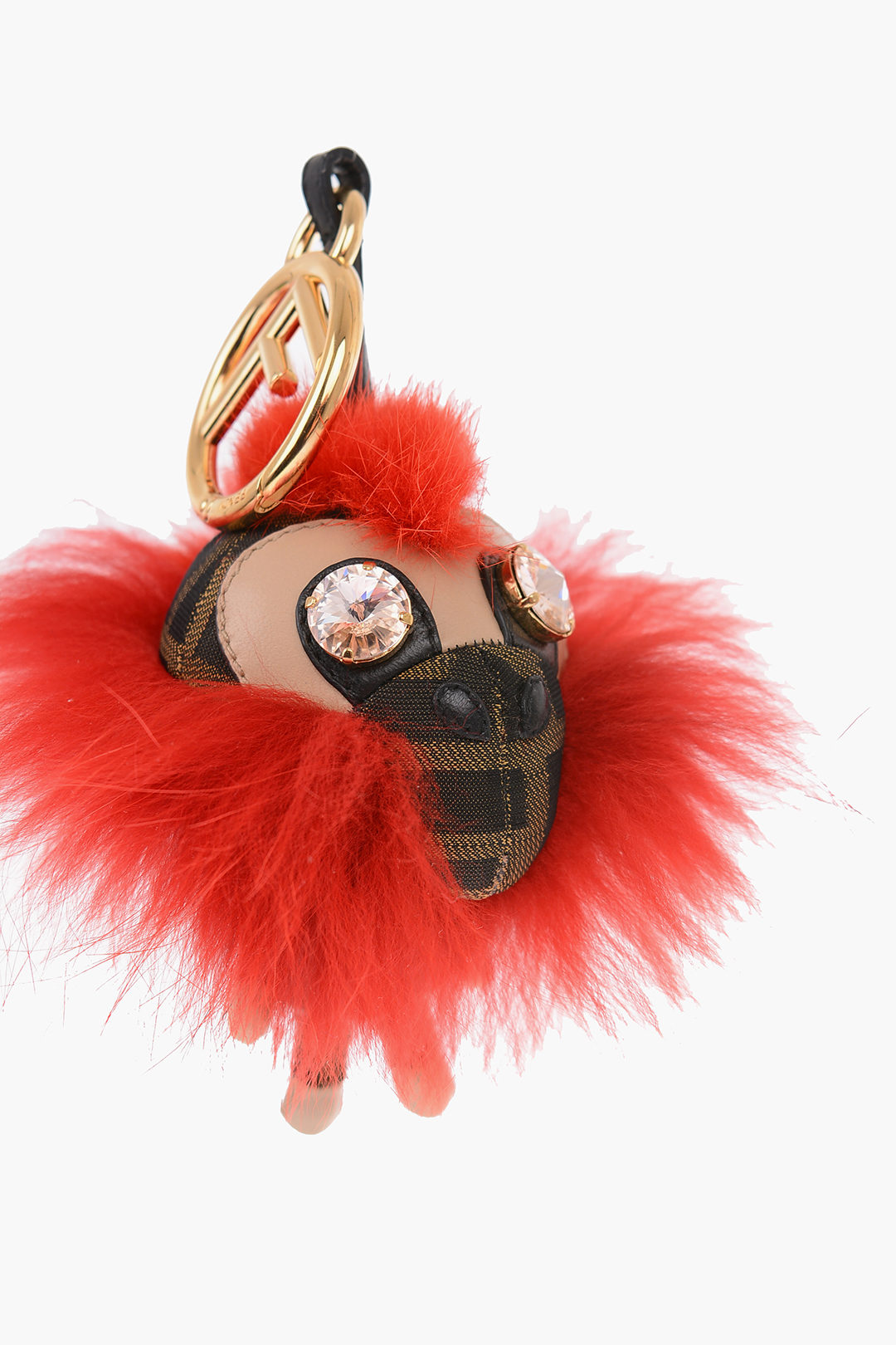 real fur detail SPACE MONKEY keyring