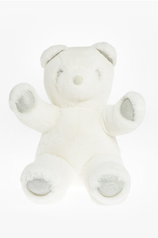 Shop Philipp Plein Real Fur Teddy Bear 70 Soft Toy With Rhinestone Embellishmen