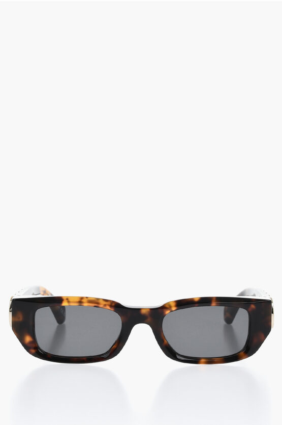 Off-white Rectangular Fillmore Sunglasses With Logoed Rods In Blue