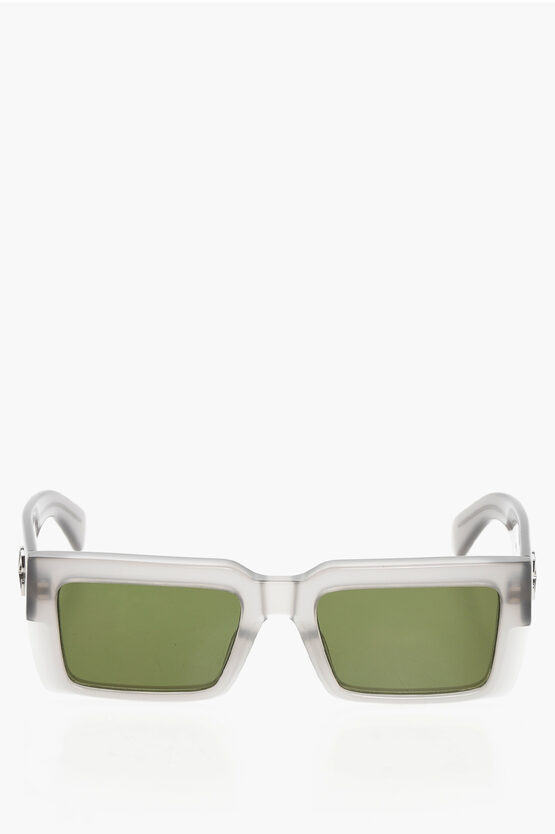 Off-white Rectangular Frame Moberly Sunglasses With Colored Lenses In Green