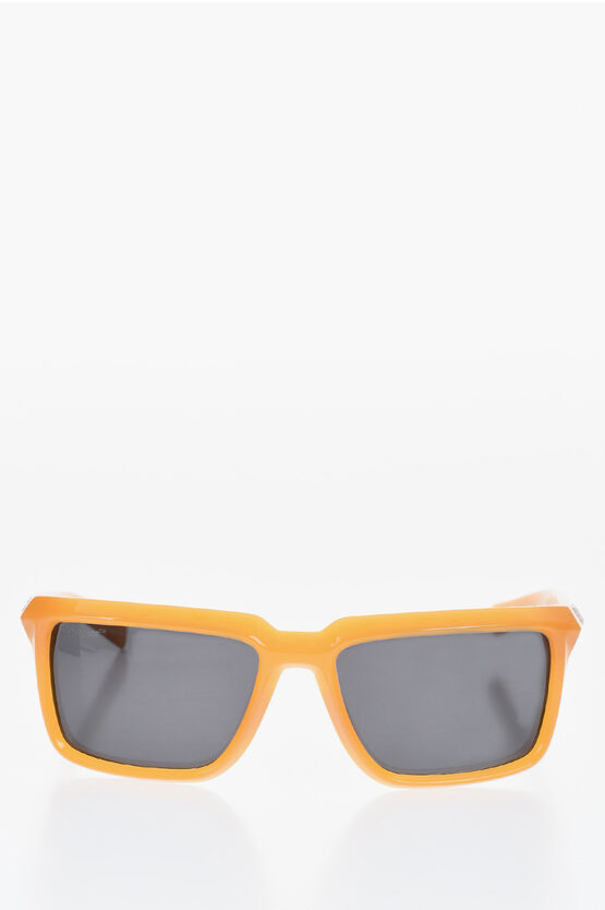 Off-white Rectangular Frame Portland Sunglasses With Arrow Detail In Yellow