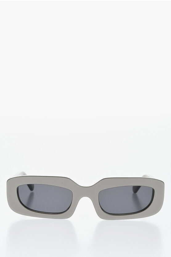Off-white Rectangular Frame Renton Sunglasses With Metal Logo In Brown