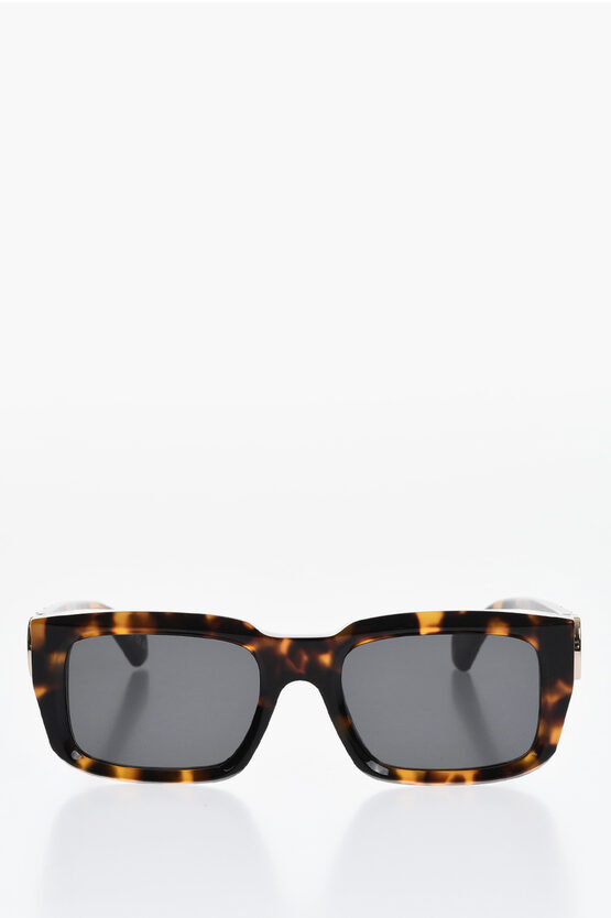 Off-white Rectangular Hays Sunglasses With Tortoiseshell Frame