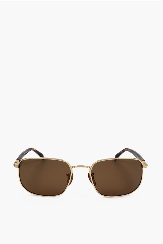 David Beckham Rectangular Sunglasses With Tortoiseshell Rods