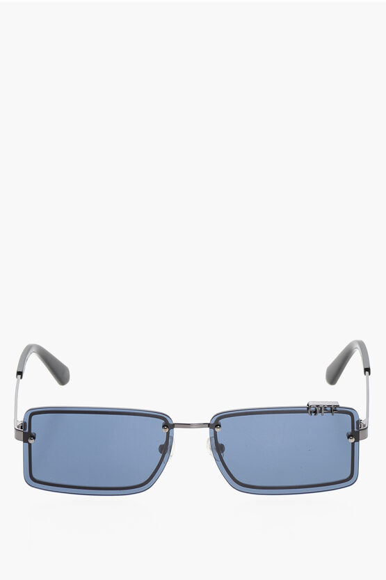 Off-white Rectangular Tampa Sunglasses With Monogram In Blue