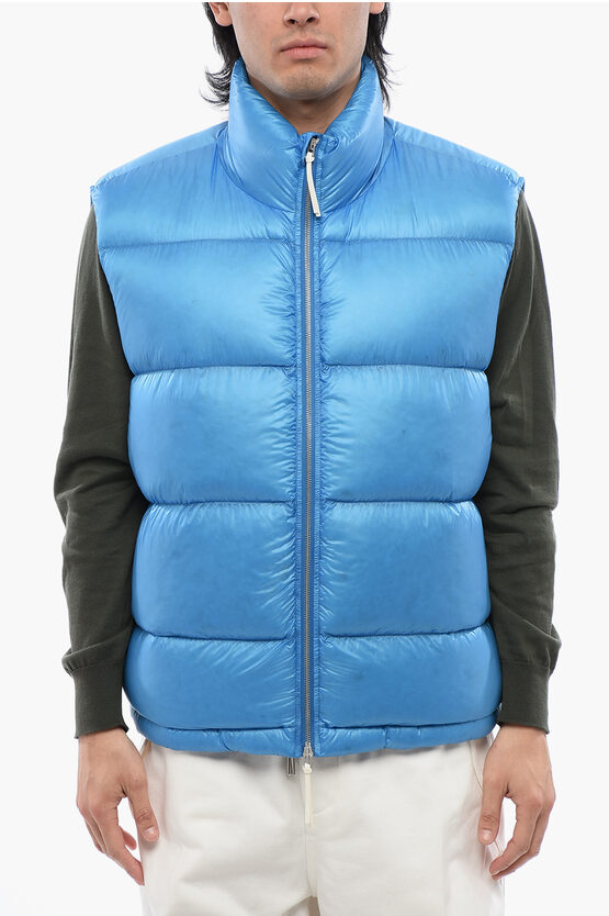 Jil Sander Recycled Nylon Sleeveless Down Jacket With Front Zip